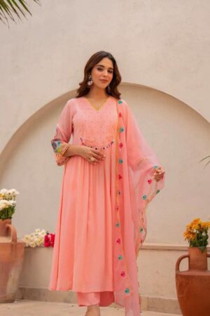 BEAUTIFUL COTTON KURTI PANT AND DUPATTA