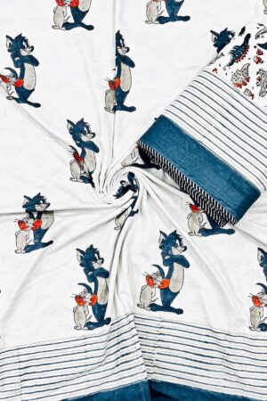 Hand Block Premium Kids Reversible Dohar's With Bag Packing