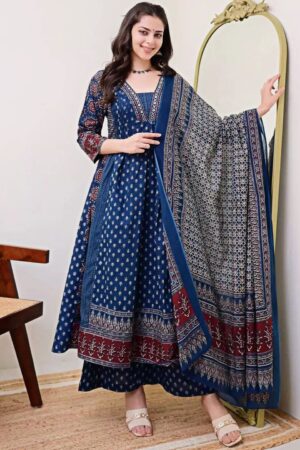 60x60 Pure Cotton Suit Set | Stylish Printed Kurti Pant and duppata