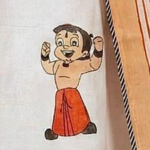 Hand Block Premium Kids Reversible Dohar's With Bag Packing - Bheem