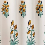 HAND BLOCK PRINTED PREMIUM COTTON CURTAINS - Two