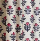 HAND BLOCK PRINTED PREMIUM COTTON CURTAINS - Four