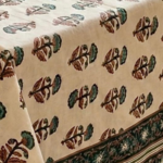 Jaipuri Printed 100% Cotton Table Cover for 6 Seater (60x90 Inch) - NINETEEN