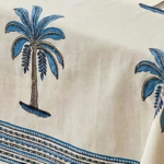 Jaipuri Printed 100% Cotton Table Cover for 6 Seater (60x90 Inch) - FIFTEEN