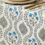 Jaipuri Printed 100% Cotton Table Cover for 6 Seater (60x90 Inch) - THREE