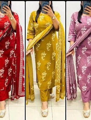 Beautiful Straight Kurta Set with Intricate Work & Soft Malmal Dupatta for Festive and Everyday Wear