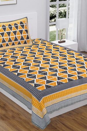 Beautiful Collection Single Size Bedsheet With 1 Zipped Pillow Cover