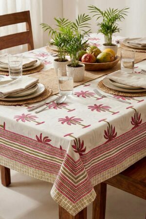 Jaipuri Printed 100% Cotton Table Cover for 6 Seater (60x90 Inch)