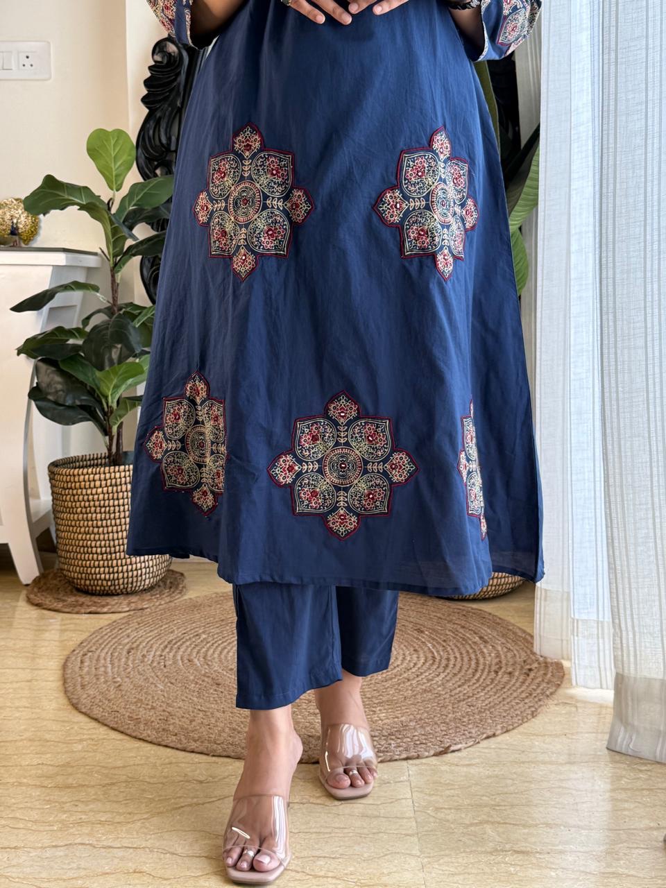 Pure Cotton With Pintex & Hand work Yog And Pech work on kurta & Sleeves - Image 6