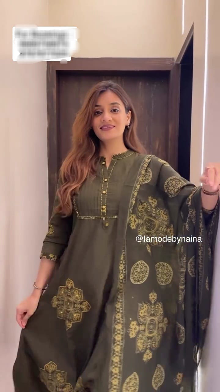 Pure Cotton With Pintex & Hand work Yog And Pech work on kurta & Sleeves - Image 13