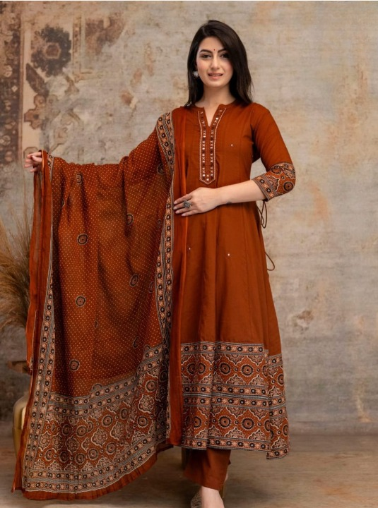 Premium cotton anarkali dress - Image 7