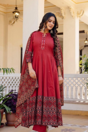 Premium cotton anarkali dress