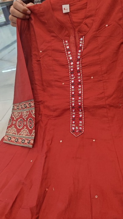 Premium cotton anarkali dress - Image 19