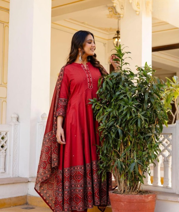 Premium cotton anarkali dress - Image 18