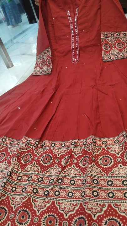 Premium cotton anarkali dress - Image 17