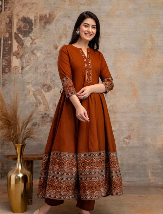 Premium cotton anarkali dress - Image 9