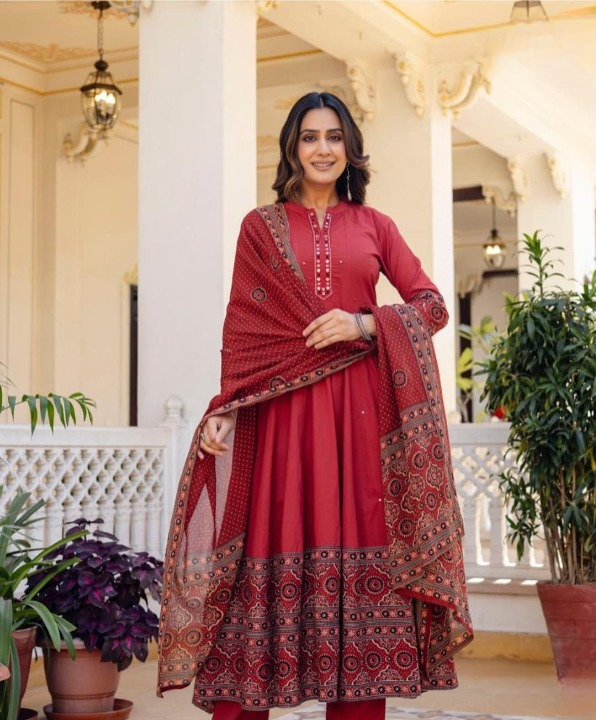 Premium cotton anarkali dress - Image 16