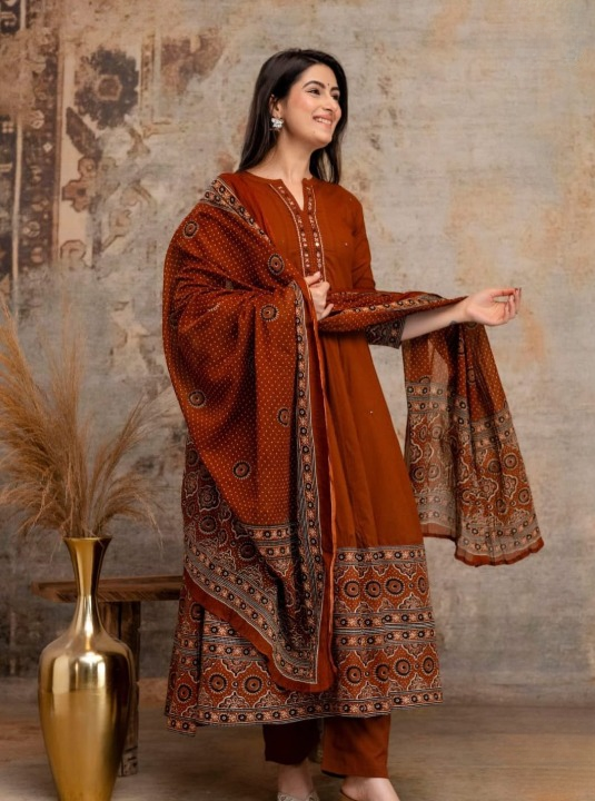 Premium cotton anarkali dress - Image 8