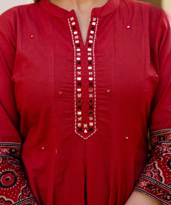 Premium cotton anarkali dress - Image 21