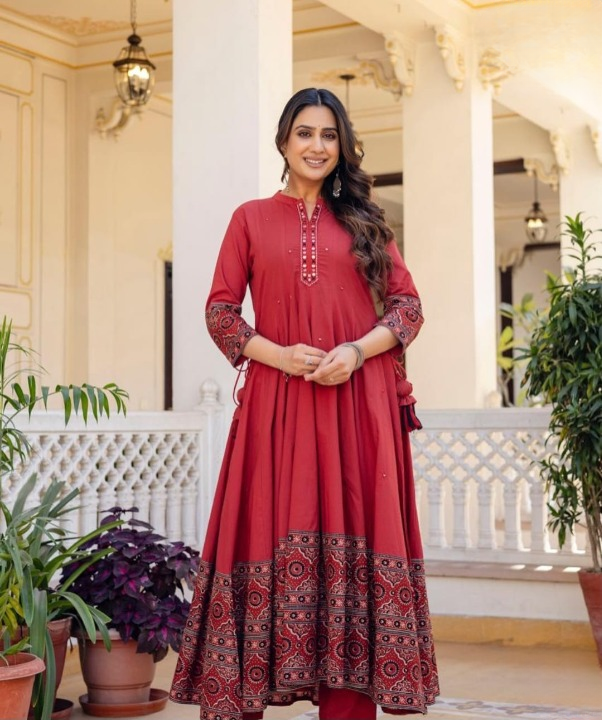 Premium cotton anarkali dress - Image 3