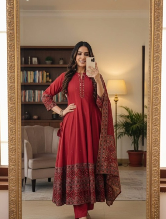 Premium cotton anarkali dress - Image 2