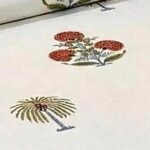 Premium Hand Look King Size Bedsheet with 2 Reversible Pillow Cover - Pattern 56